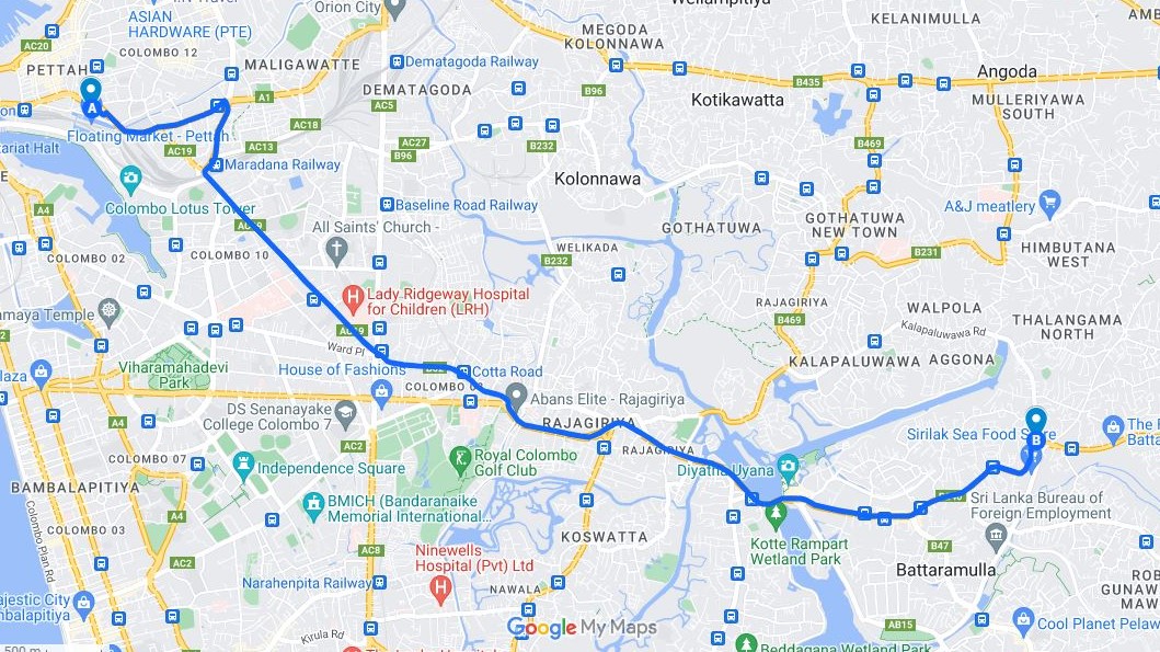 171 : Colombo Fort – Pelawatta Bus Route